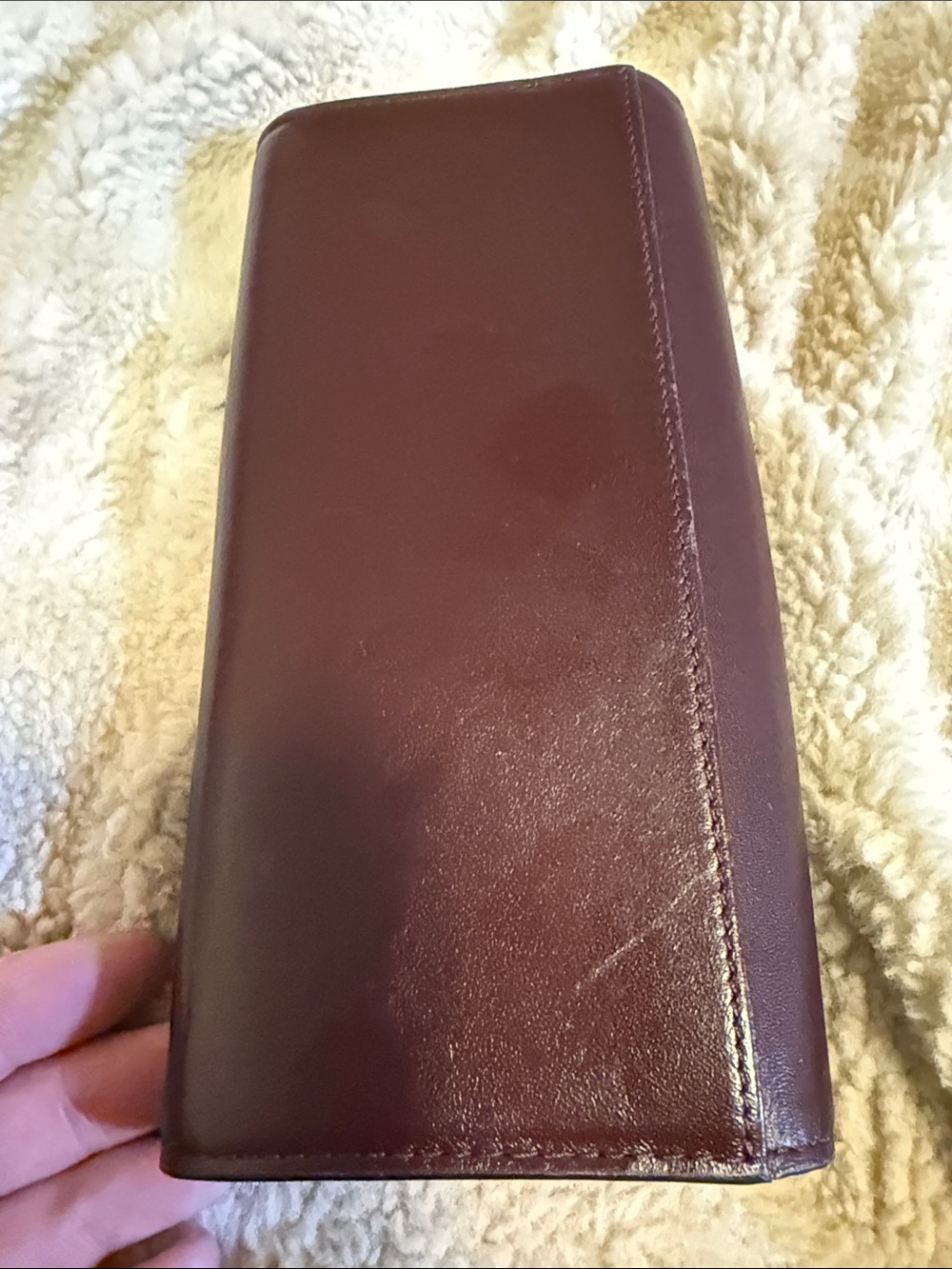 NWOT Coach Dark Brown Leather Wallet with Gold Hardware - Picture 5 of 6